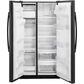 GE Appliances 21.9 Cu. Ft. Counter-Depth Side by Side Refrigerator in Black, , large