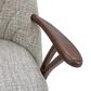 Northrow Dining Swivel Side Chair Bucket in Walnut Finish and Fabric in Fonzo Marble , , large