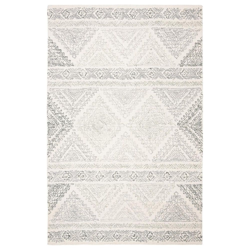 Safavieh Micro-Loop 5" x 8" Ivory and Grey Area Rug, , large