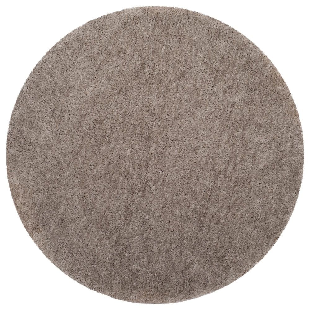 Safavieh Sheep Shag SSG120A 6" Round Silver Area Rug, , large