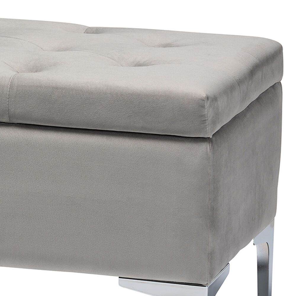 Baxton Studio Mabel Storage Ottoman in Grey, , large