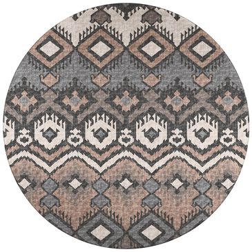 Dalyn Rug Company Sedona 10" Round Bison Indoor/Outdoor Area Performance Rug, , large