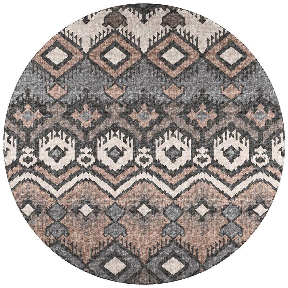 Dalyn Rug Company Sedona 10" Round Bison Indoor/Outdoor Area Performance Rug, , large