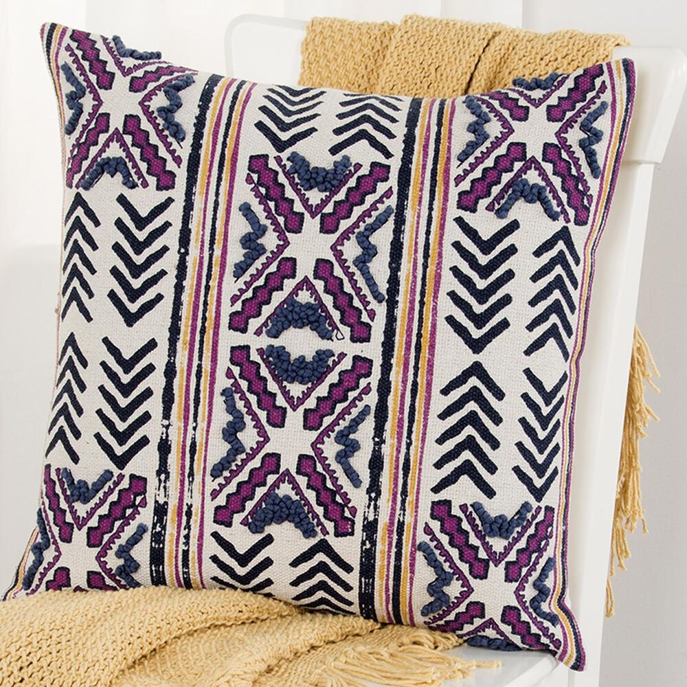 Rizzy Home Donny Osmond 20" x 20" Pillow Cover in Pink and Blue, , large