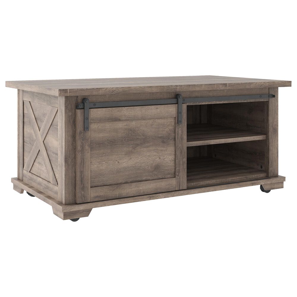 Signature Design by Ashley Arlenbry Rectangular Cocktail Table in Weathered Oak, , large
