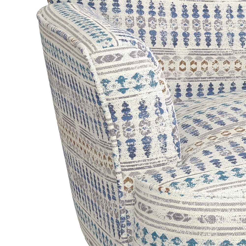 Emerald Home Furnishings Flower Power Accent Chair in Blue Cadet, , large