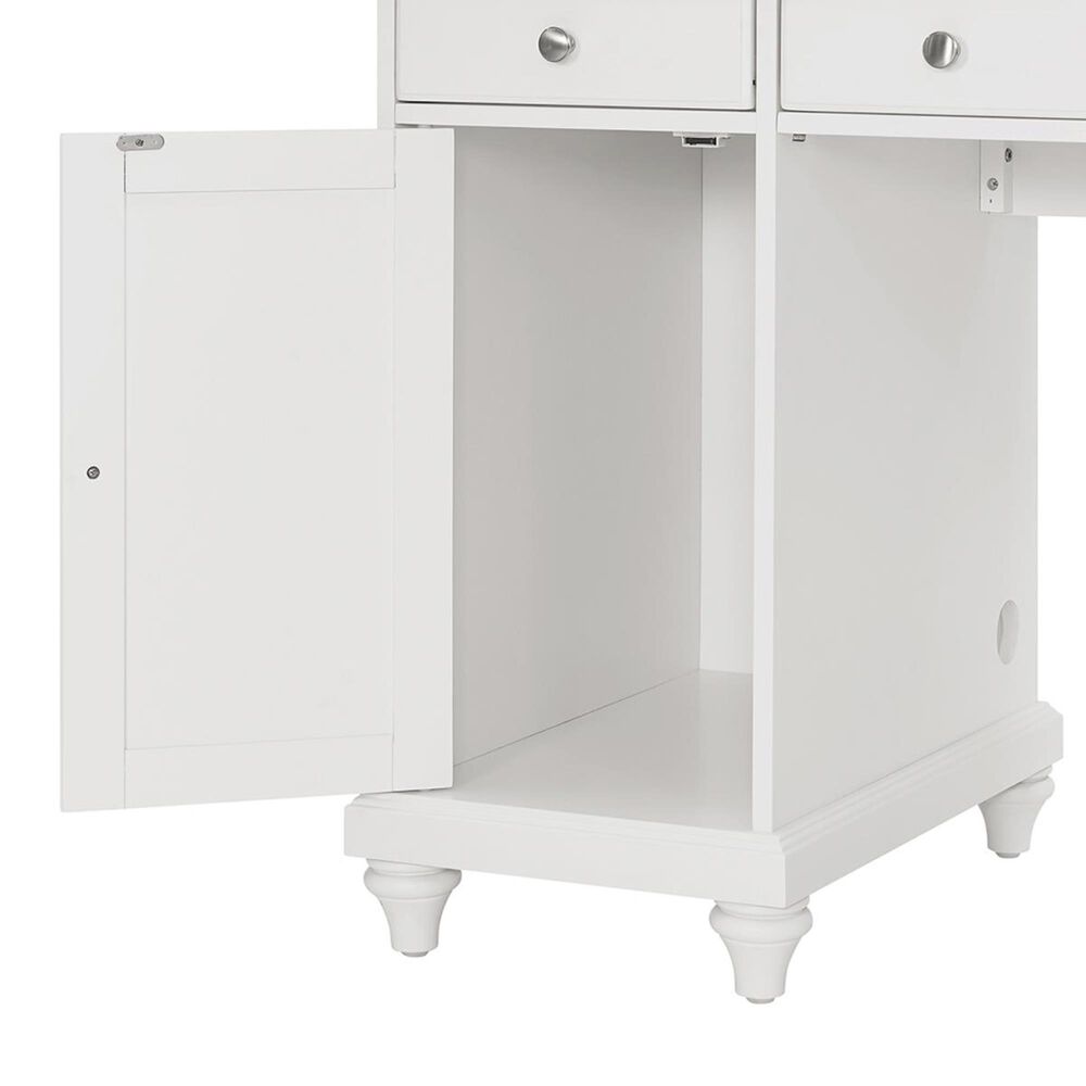 Crosley Furniture Palmetto Computer Desk In White Finish Nebraska Furniture Mart
