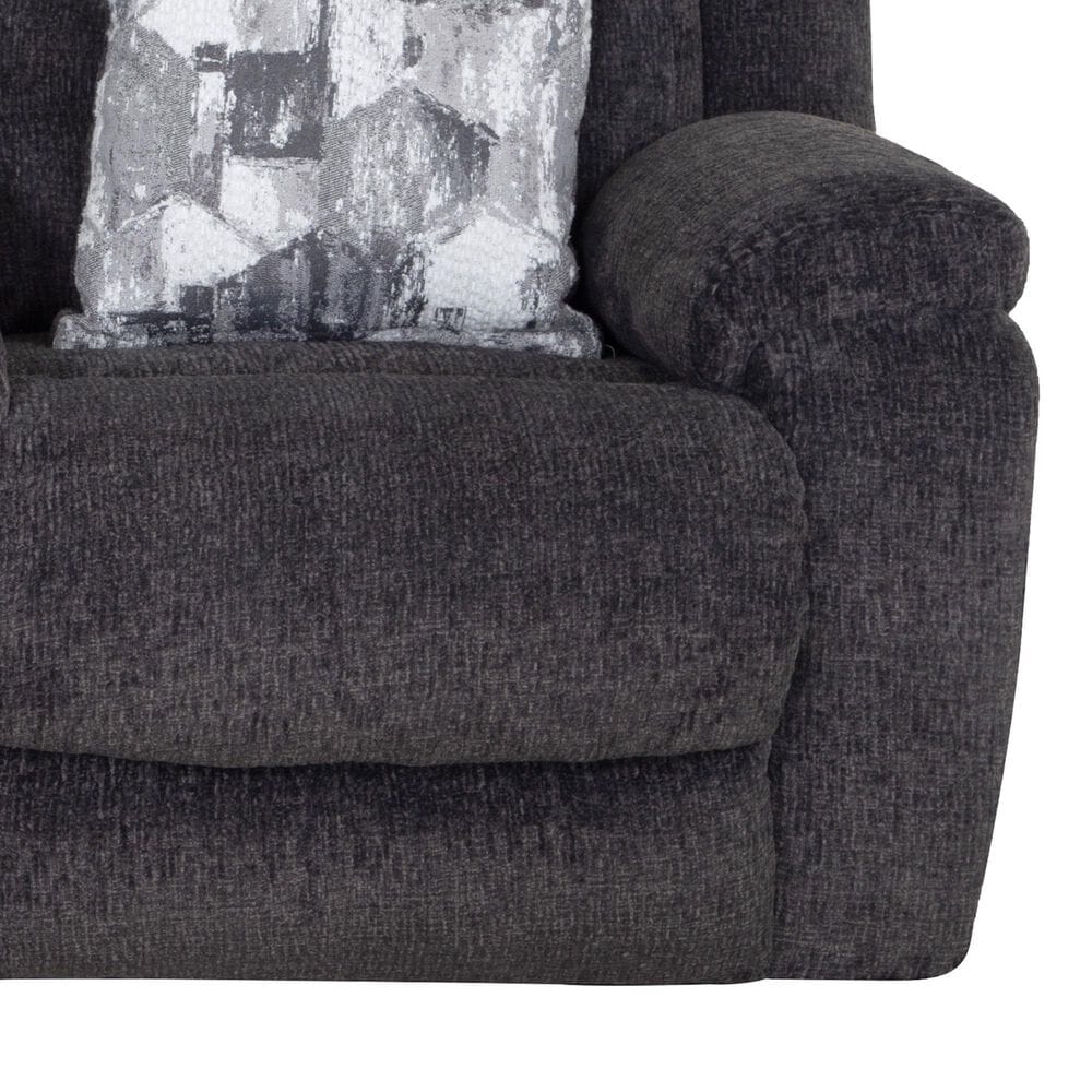 Moore Furniture Heston Manual Reclining Console Loveseat with Storage in Frenzy Graphite, , large