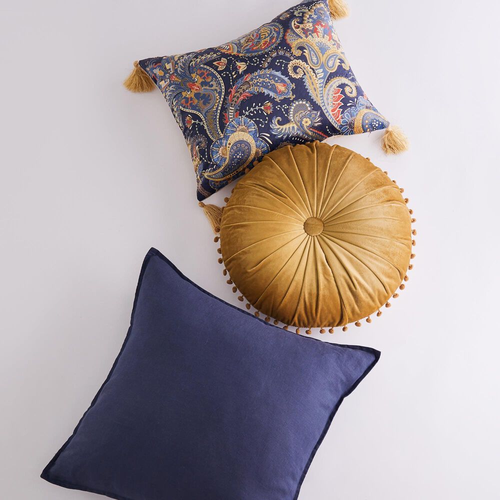 Levtex Calabria 14&quot; x 18&quot; Paisley Tassel Lumbar Throw Pillow in Gold, Red, Tan, Blue and Navy, , large