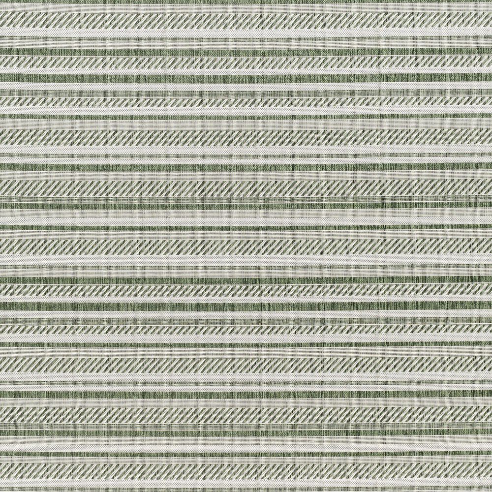 Surya Eagean EAG-2422 Grass Green, Ivory, Dark Green and Seafoam 5&#39;3&quot; Round Indoor/Outdoor Area Rug, , large