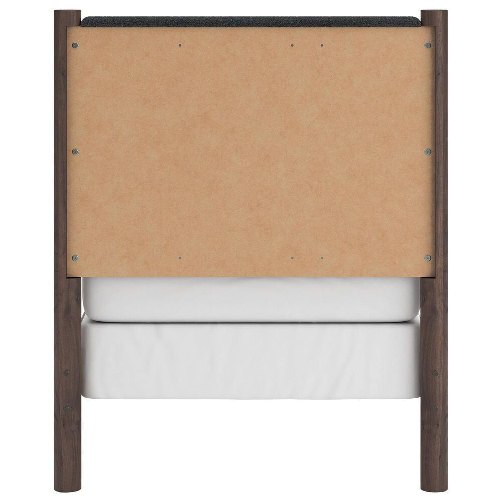 Ashley Pamytta Twin Upholstered Panel Bed in Rich Brown, , large