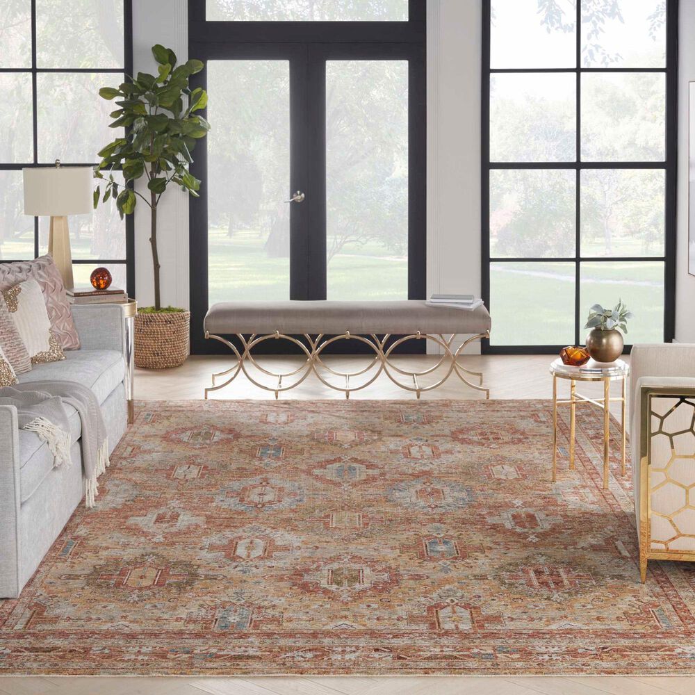 Nourison Sahar SHR01 3&#39;11&quot; x 5&#39;11&quot; Rust Area Rug, , large