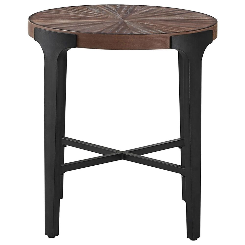 Steve Silver Chevron End Table in Cinnamon and Black, , large