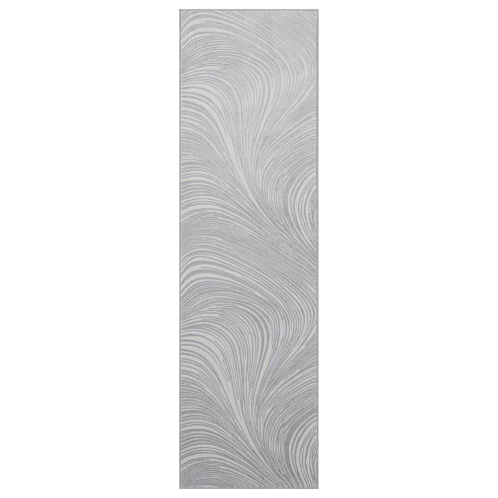 Nourison Central Park West CEP02 Grey 2" x 6" Runner, , large