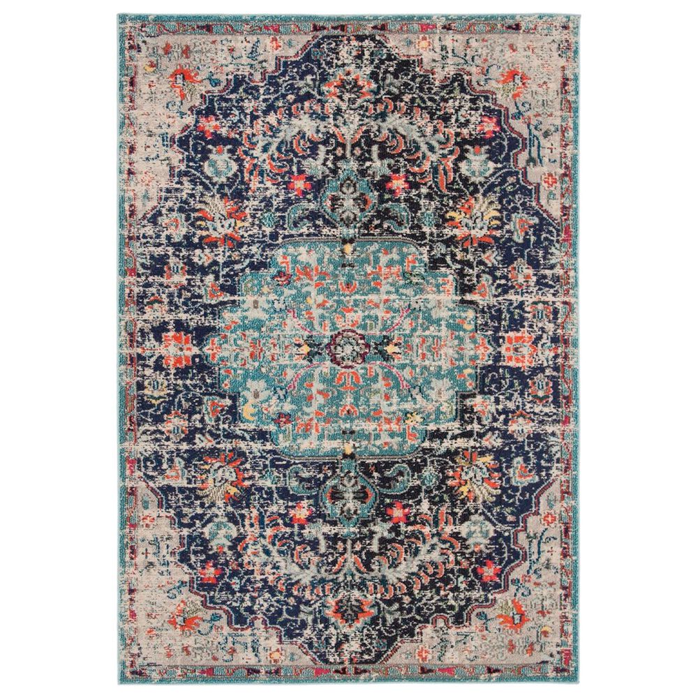 Safavieh Madison MAD447Z 5"3" x 7"6" Black and Teal Area Rug, , large