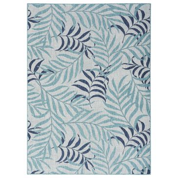 Nourison Garden Oasis Nature Blue 9" x 12" Indoor/Outdoor Area Rug, , large