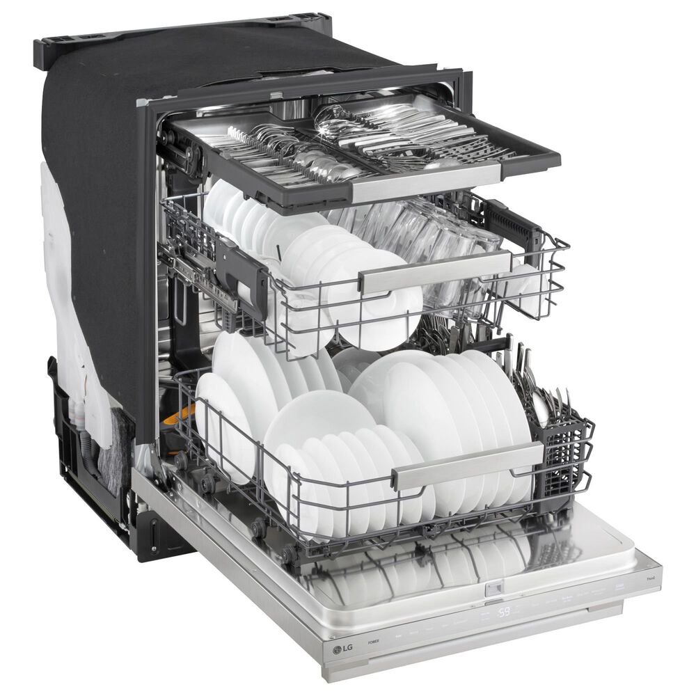 LG 24" Built-In Bar Handle Dishwasher with 3rd Rack in PrintProof Stainless Steel, , large