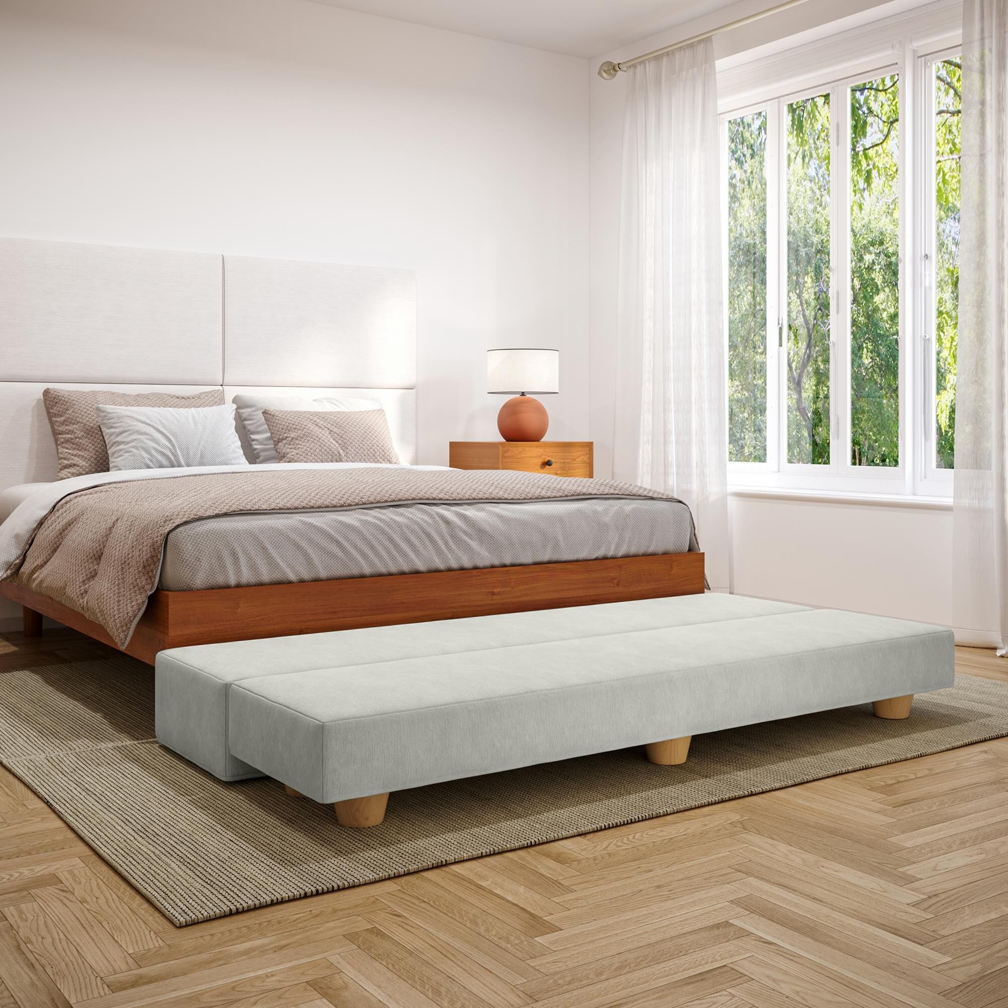 Jaxx Camden Twin Fold-Out Bench in Ice