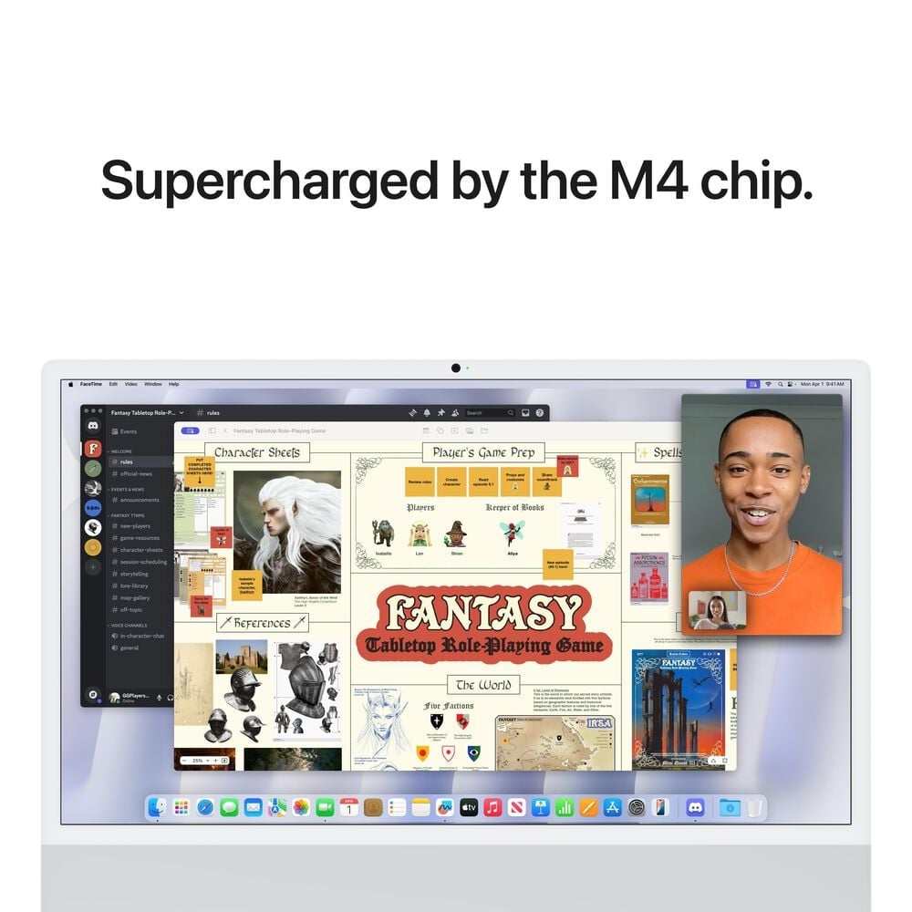 Apple 24-Inch iMac with Retina 4.5K display: Apple M4 Chip with 10-core CPU and 10-core GPU, 24GB Unified Memory, 512GB SSD in Silver &#40;Latest Model&#41;, , large