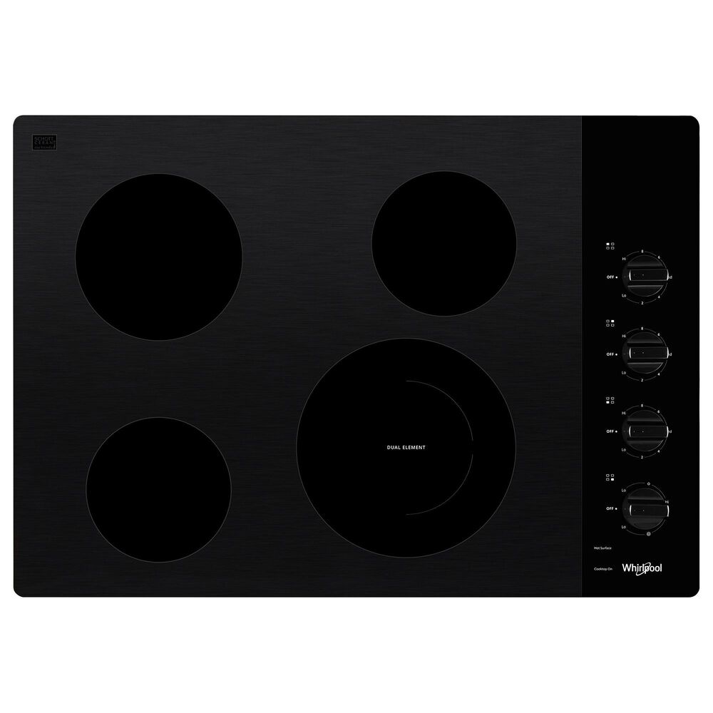Whirlpool 2-Piece Kitchen Package with 10 Cu. Ft. Double Wall Oven and Electric Cooktop in Fingerprint Resistant Stainless Steel and Black, , large