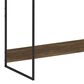 HOMLUX Moretti 35" Study Desk with Open Storage Space in Columbia Walnut, , large