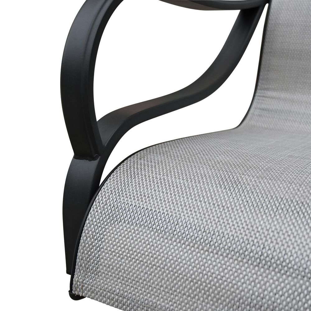 Global Note Collections Hillcrest 5-Piece Patio Dining Set in Boone Grey and Black , , large