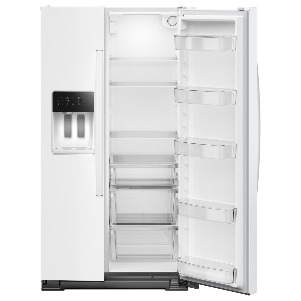 Whirlpool 20.85 Cu. Ft. Counter Depth Freestanding Side by Side Refrigerator in White, , large