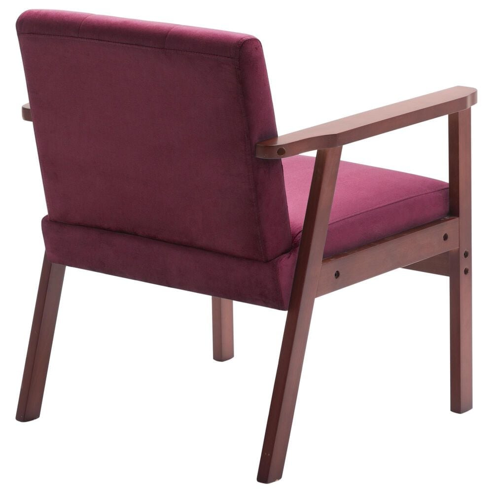 HOMLUX Arm Chair with Tufted Back and High-Density Foam in Rose, , large