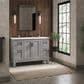 Kohler Quo 48" Single Bathroom Vanity in Mohair Grey with 3 cm Pure White Quartz Top and Oval Sink, , large