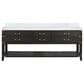 Lexora Home Norwalk 84" Double Bathroom Vanity in Black Oak with White Carrara Marble Top and Rectangular Sinks, , large