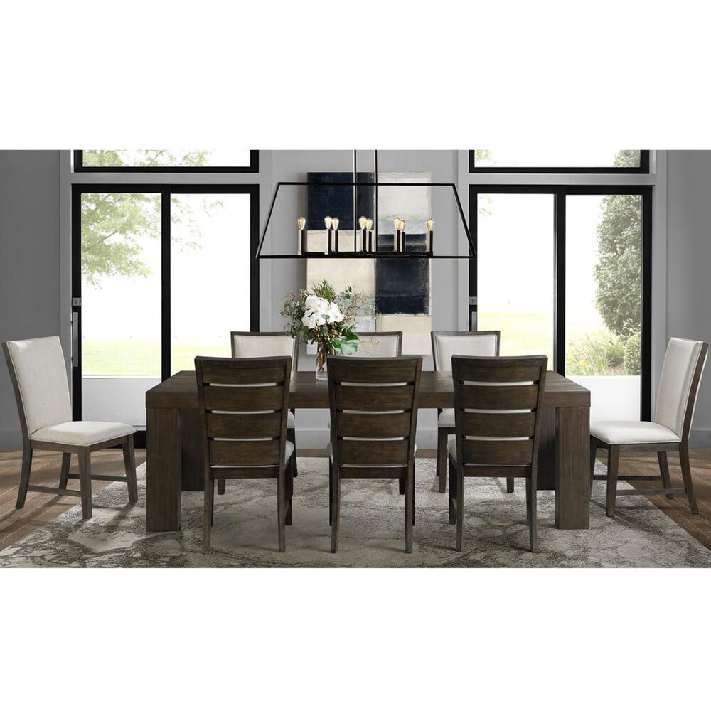 Mayberry Hill Grady Slat Back Polyester Upholstered Side Chair in Warm Cocoa, , large