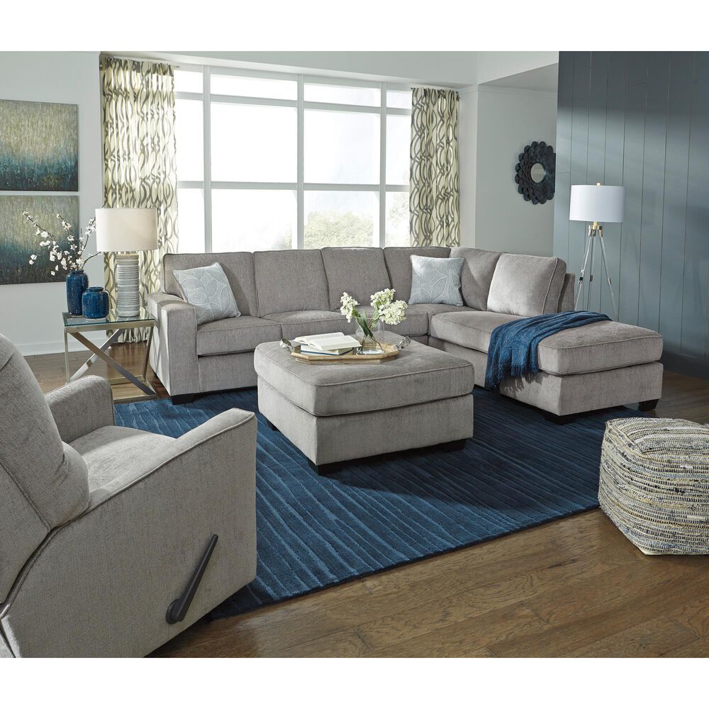 Ashley Altari Oversized Accent Ottoman in Alloy, , large