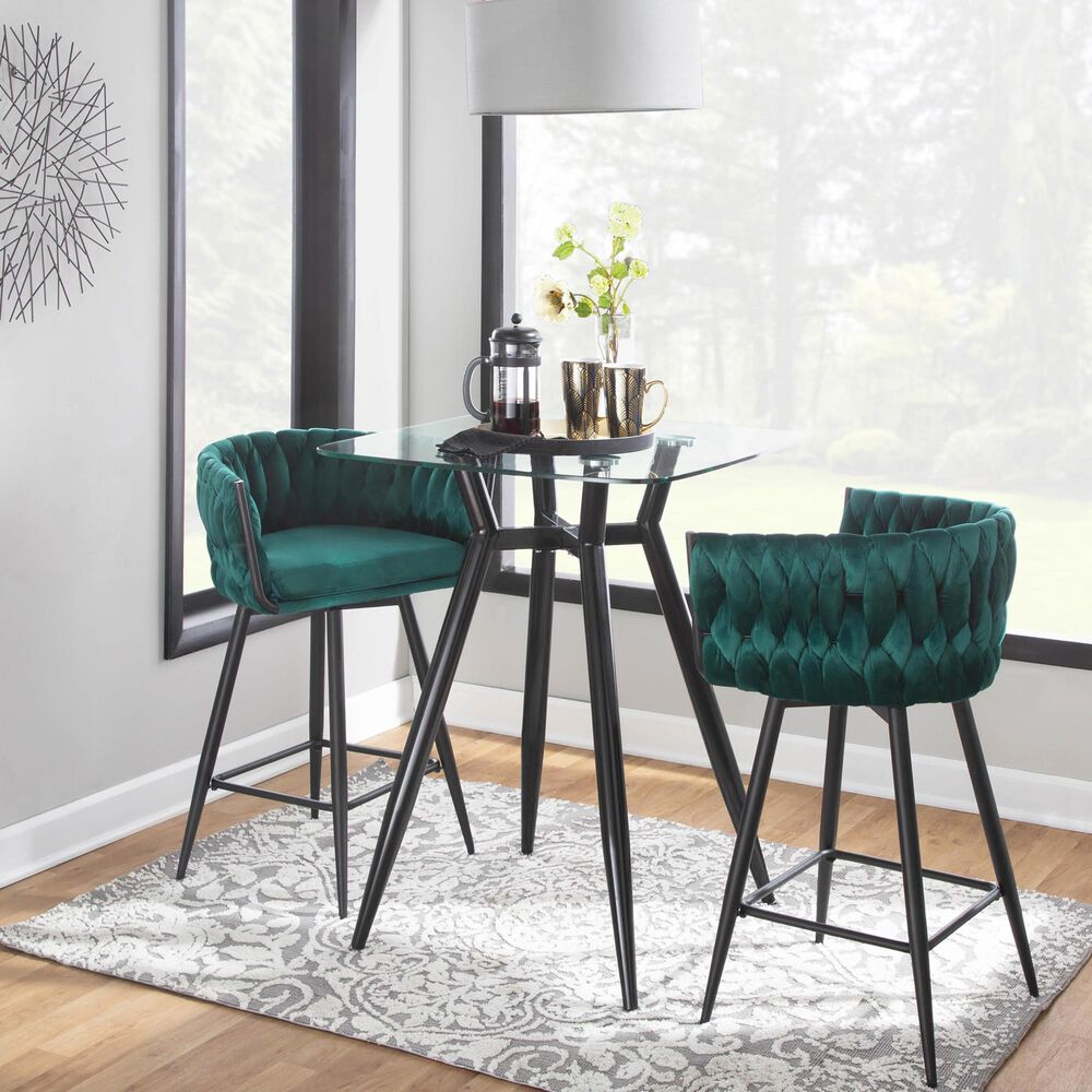 Lumisource Clara Counter Height Table in Black and Clear - Table Only, , large