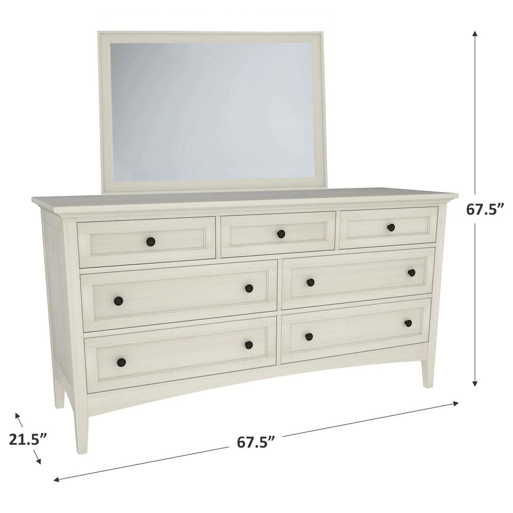 Stickley Furniture Revere 7-Drawer Dresser and Mirror in Ember, , large