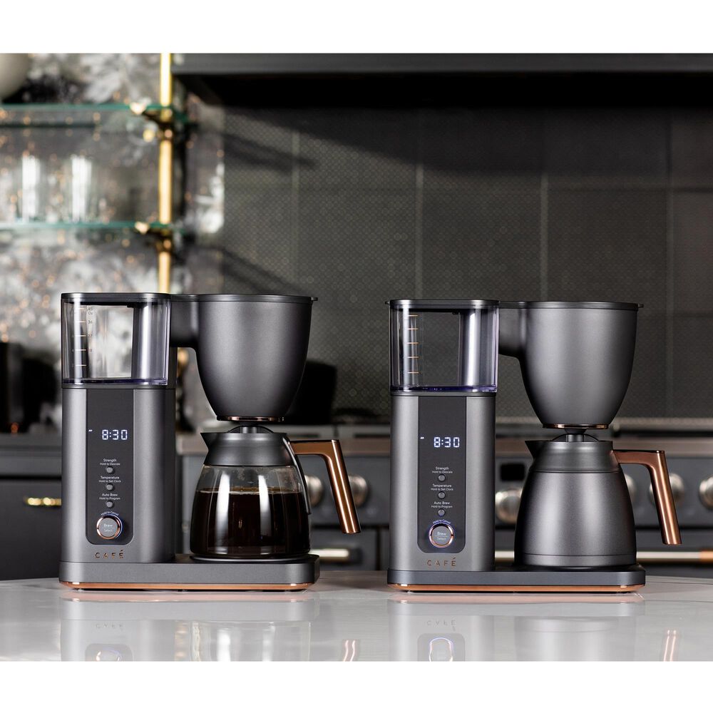 Cafe Specialty Drip Coffee Maker with Glass Carafe in Matte Black