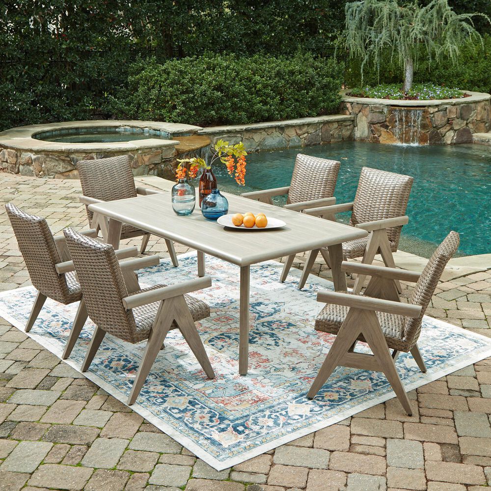 Ashley Carisbo Rectangular Dining Table in Beige - Table Only, , large