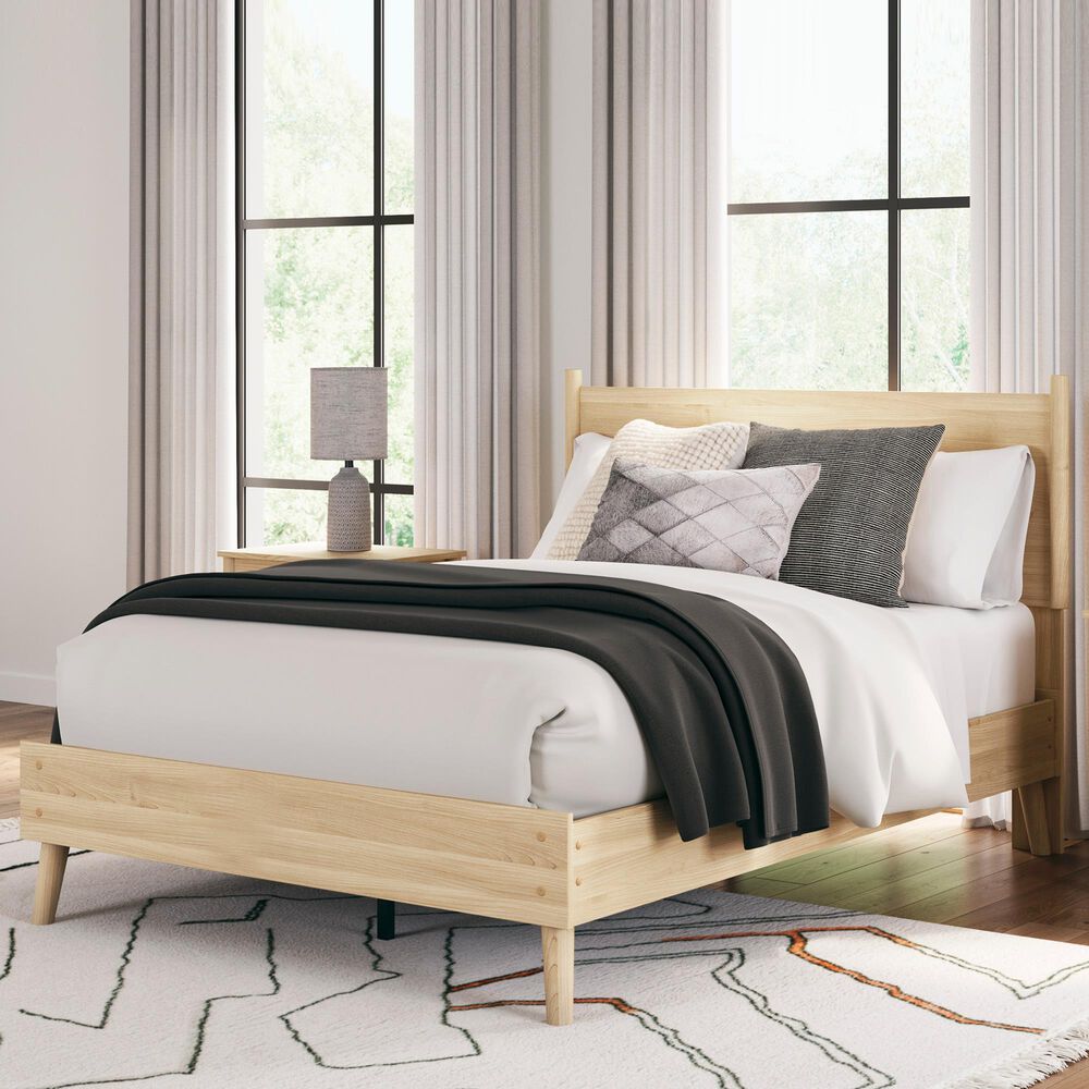 Ashley Cabinella Full Platform Bed in Natural, , large