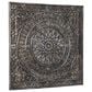 Maple and Jade 36" x 36" Square Floral Embossed Scroll Home Wall Decor in Satin Silver, , large