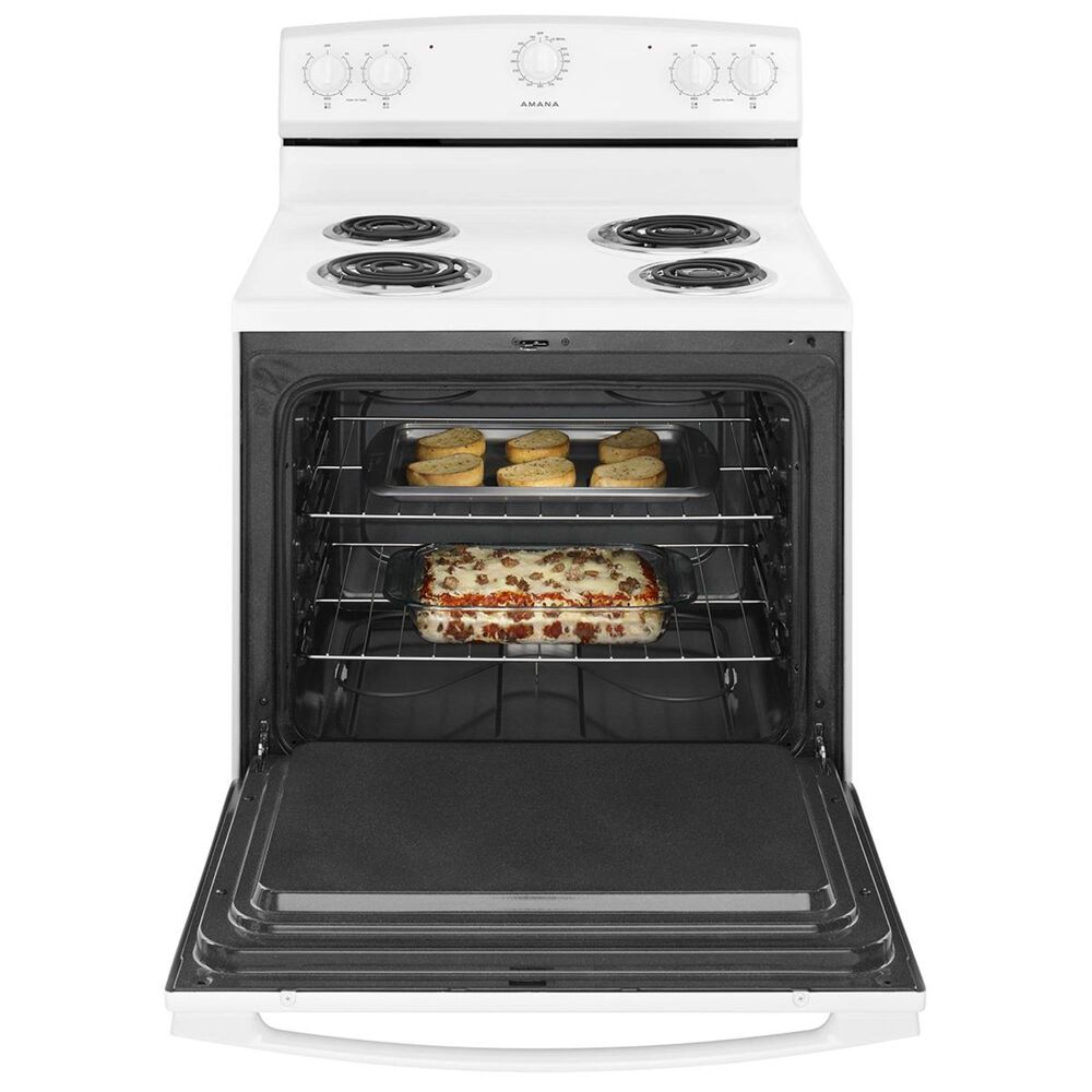 Amana 30" Electric Range with Warm Hold in White Nebraska Furniture Mart