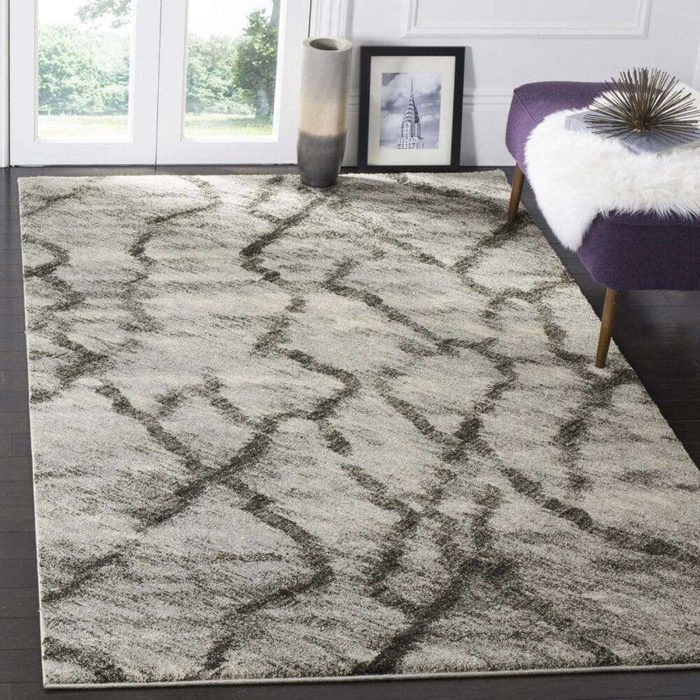 Safavieh Retro RET2144-7990 5&#39; x 8&#39; Light Grey and Black Area Rug, , large