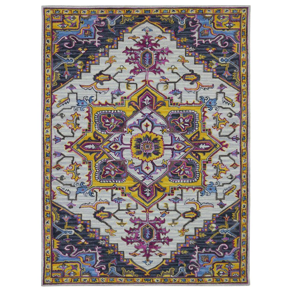 Amer Rugs Boho 7"6" x 9"6" Yellow and Pink Area Rug, , large
