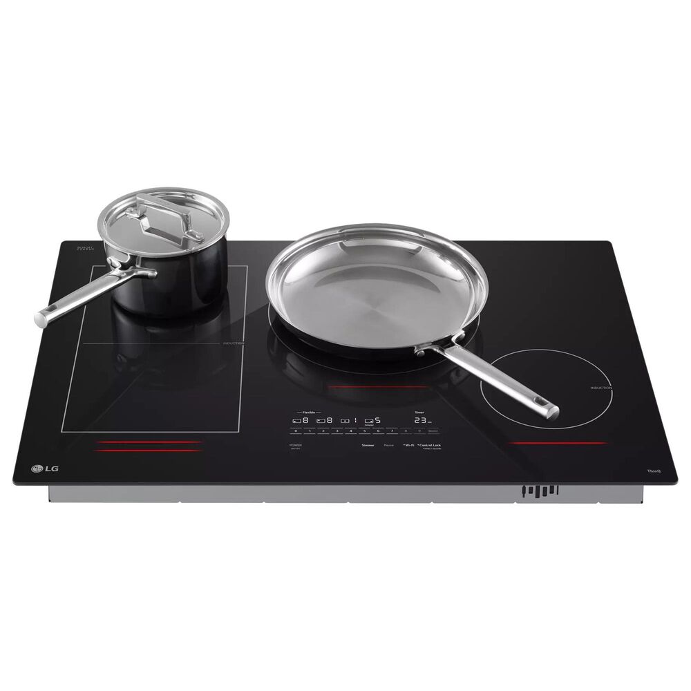 LG 30&quot; Smart Induction Electric Cooktop with UltraHeat 5.0kW Element in Black, , large