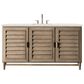 James Martin Vanities Portland 48" Single Bathroom Vanity in Whitewashed Walnut with 3 cm Lime Delight Quartz Top and Rectangular Sink, , large