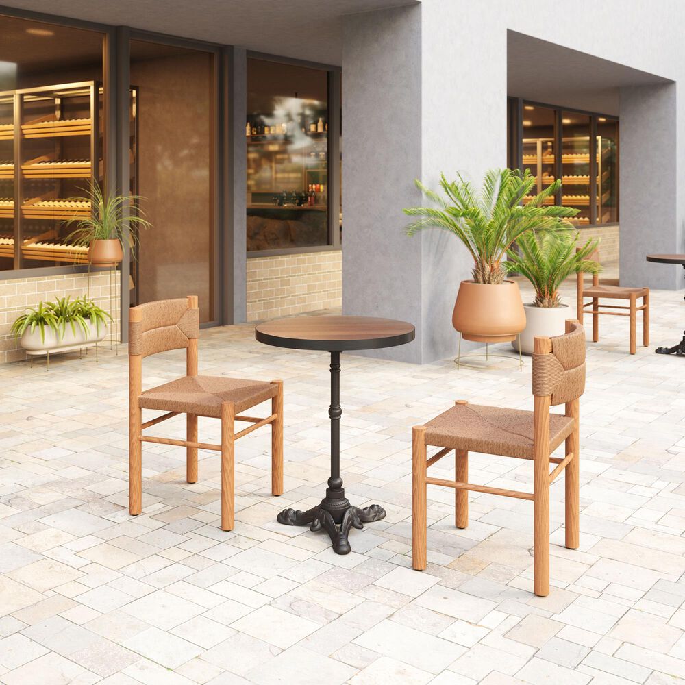 Zuo Modern Iska Outdoor Dining Chair in Natural (Set of 2), , large