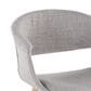 LumiSource Curvo Contemporary Upholstered Chair in Whitewashed Wood and Grey Fabric by LumiSource - Set of 2, , large
