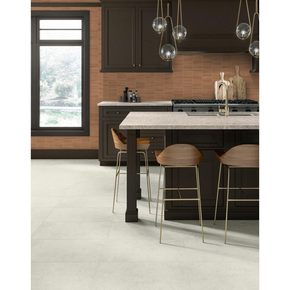 Dal-Tile Artefino Vintage Morganite 1" x 6" Pencil Fluted on 11" x 12" Porcelain Mosaic Sheet, , large