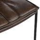 Classic Home Mayer Counter Stool Truffle Brown Leather in Black, , large