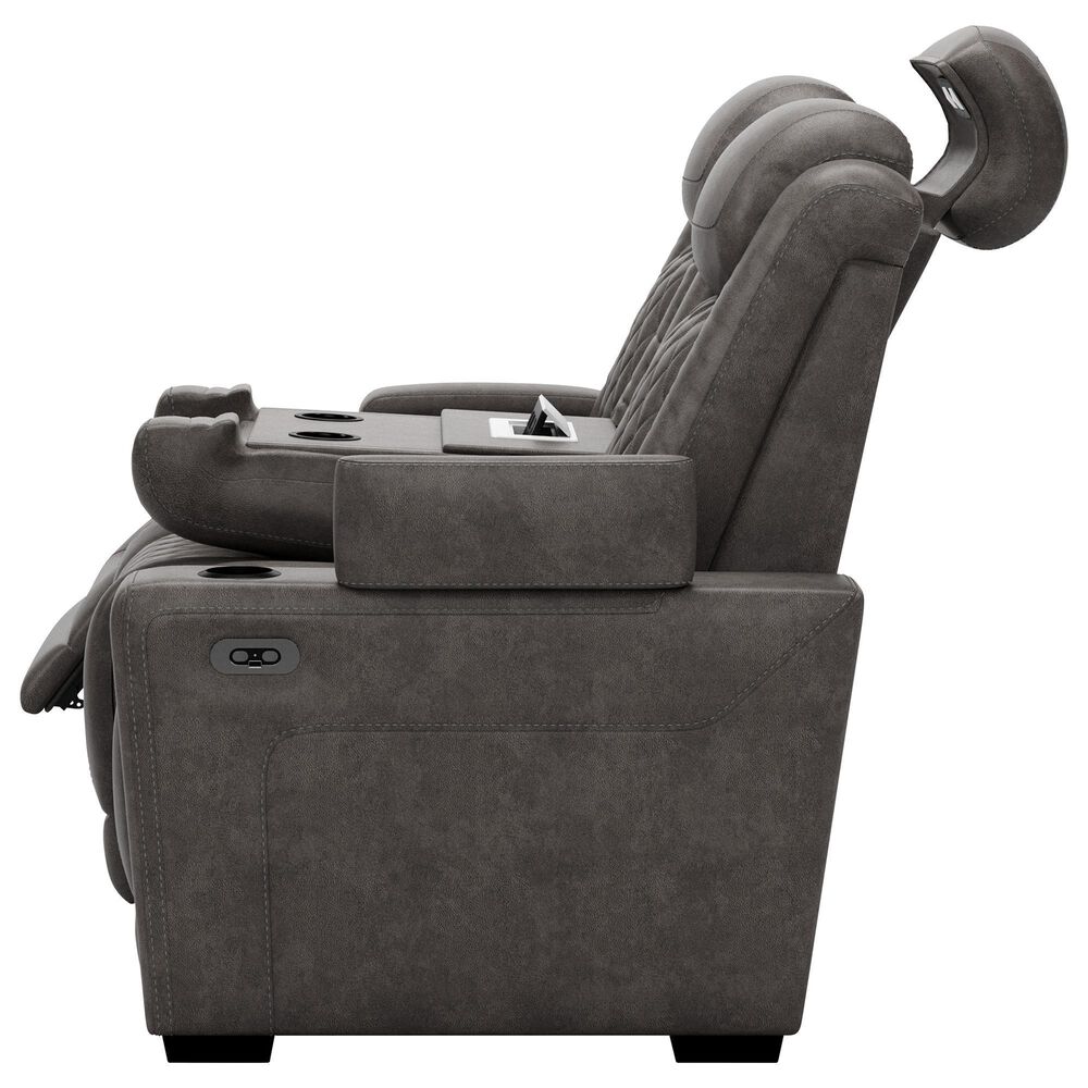 Signature Design by Ashley HyllMont Dual Power Reclining Console Sofa