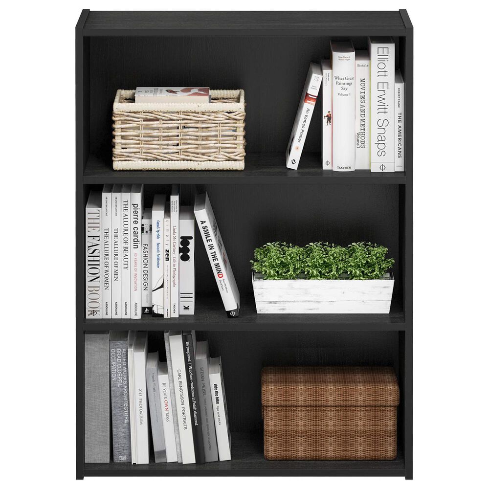 HOMLUX 3-Tier Open Shelf Bookcase in Americano, , large