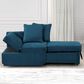 Furniture of America Woburn Convertible Chaise Lounger with Caster in Blue, , large